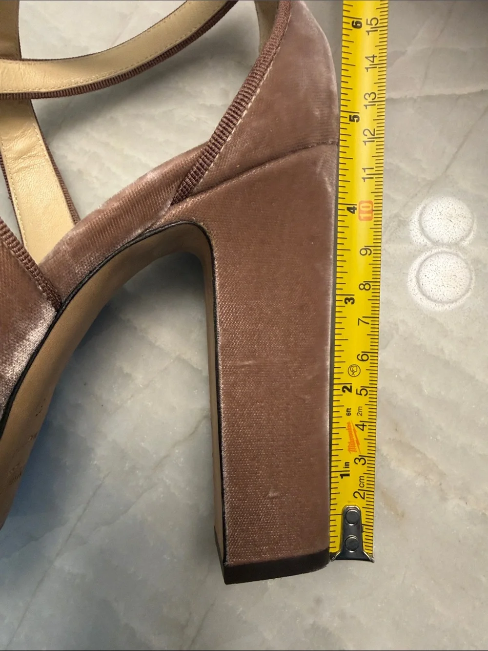 Jimmy Choo April Cross Mauve Pink Velvet Platform Sandal
